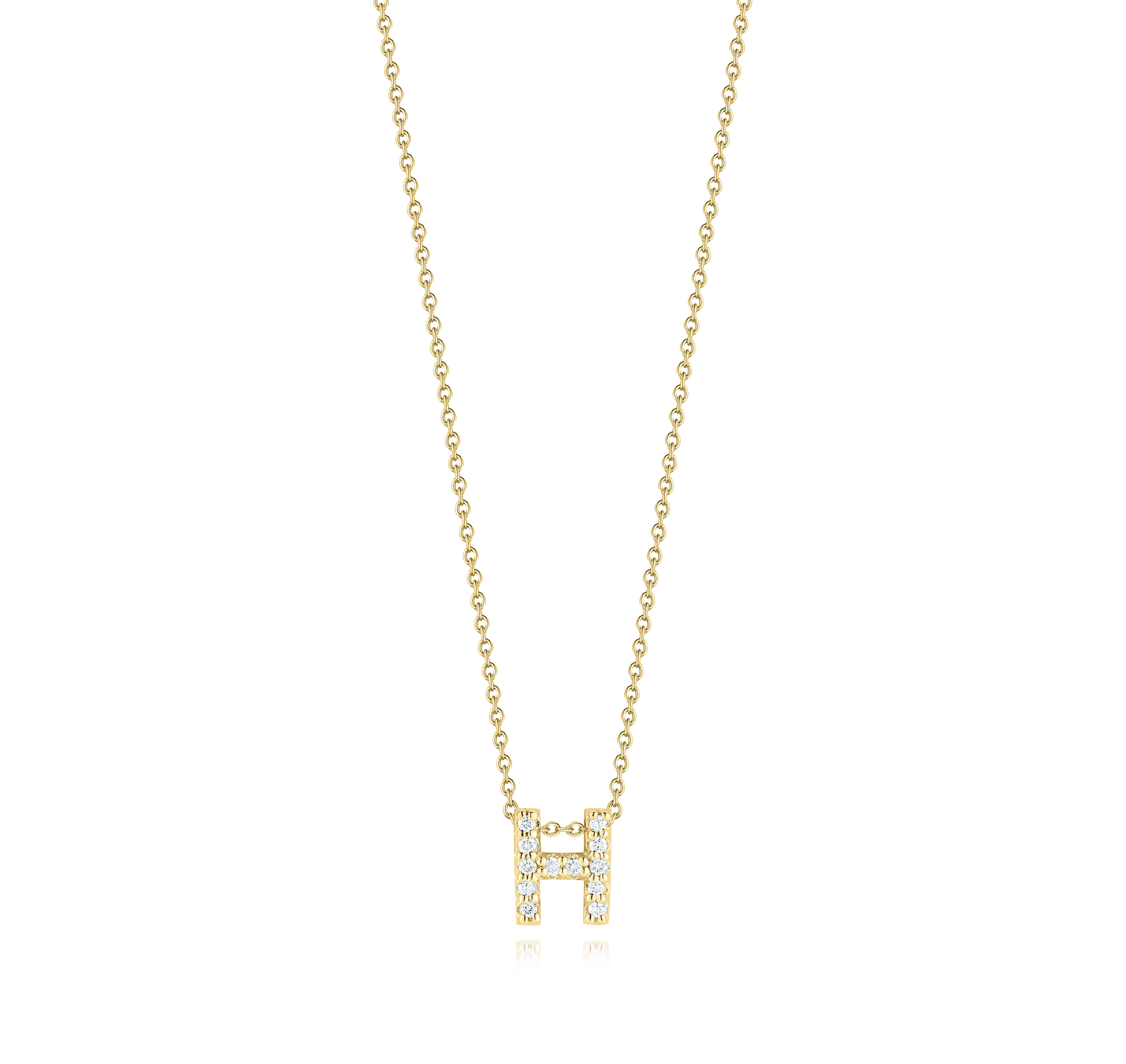 Roberto Coin Tiny Treasures Yellow Gold "Love Letter" Initial Pendant